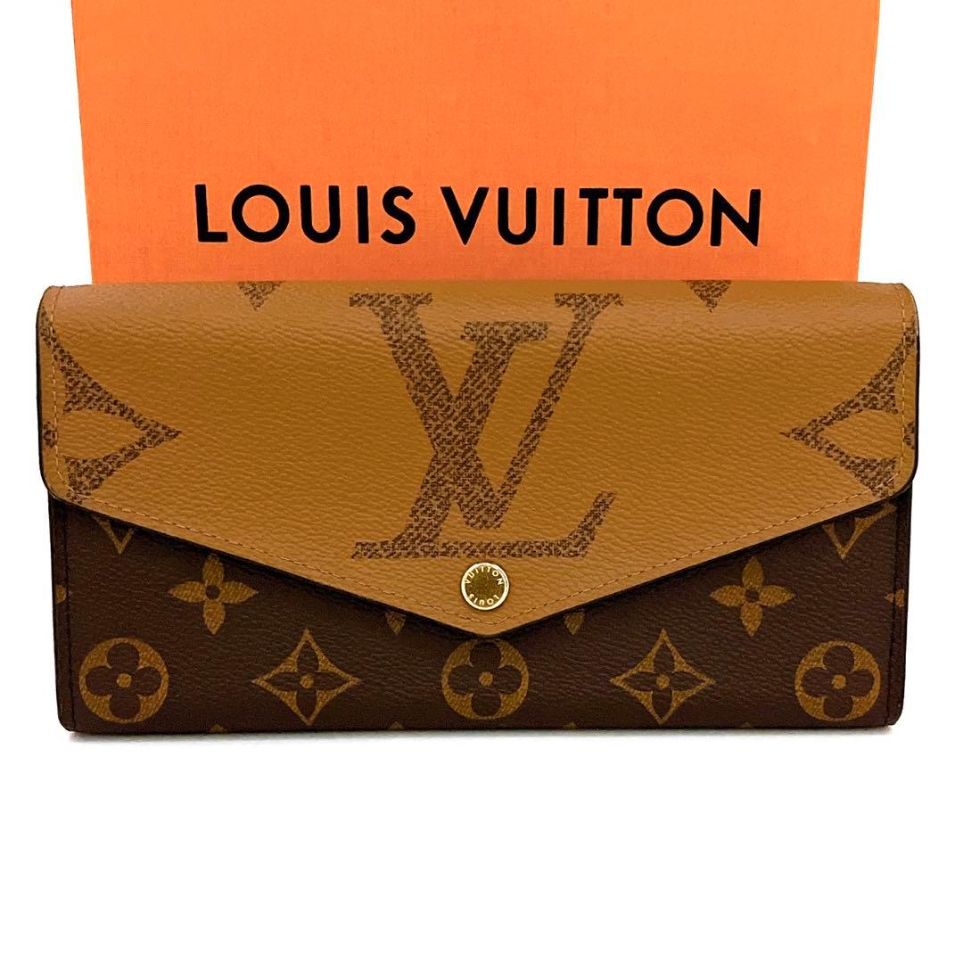 最新　ICチップ　モノグラム サラ　ジャイアント リバース 長財布　箱袋付き