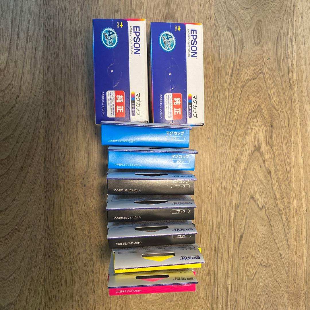 EPSON インクカートリッジ 4色パック2個　単色7個　新品