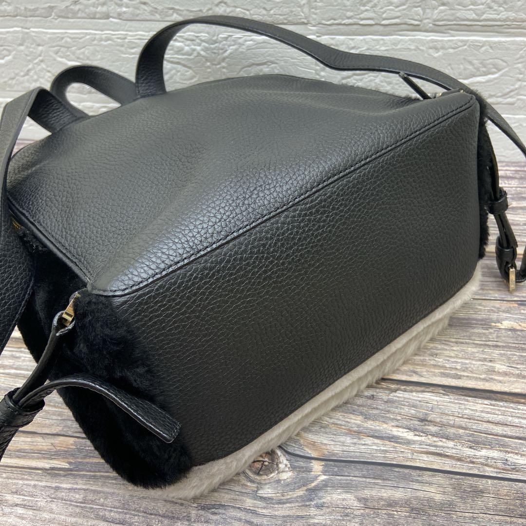 【美品】 kate spade バックパック リュック レザー ムートン