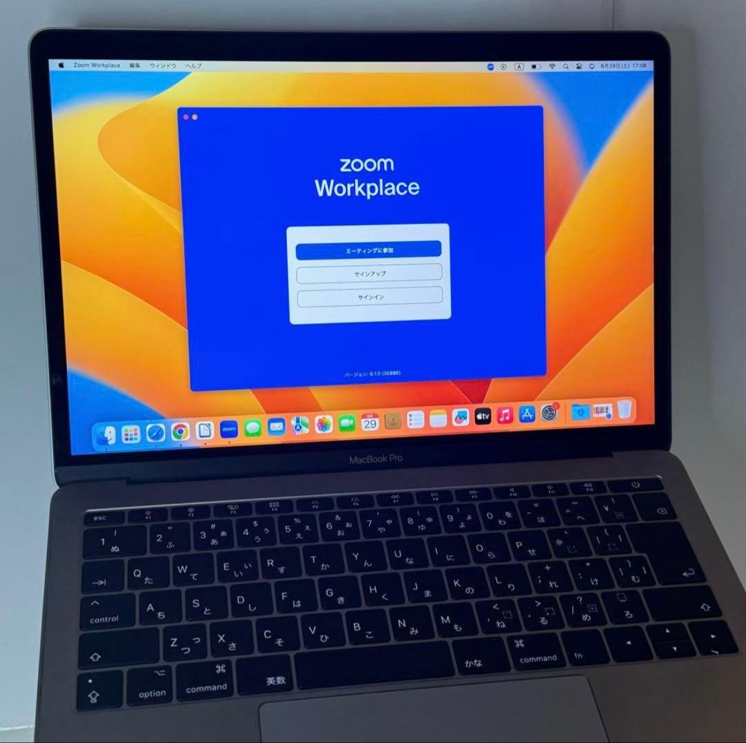 【極美品】MacBook Pro 13㌅i5/8GB ZOOM/オフィス グレー