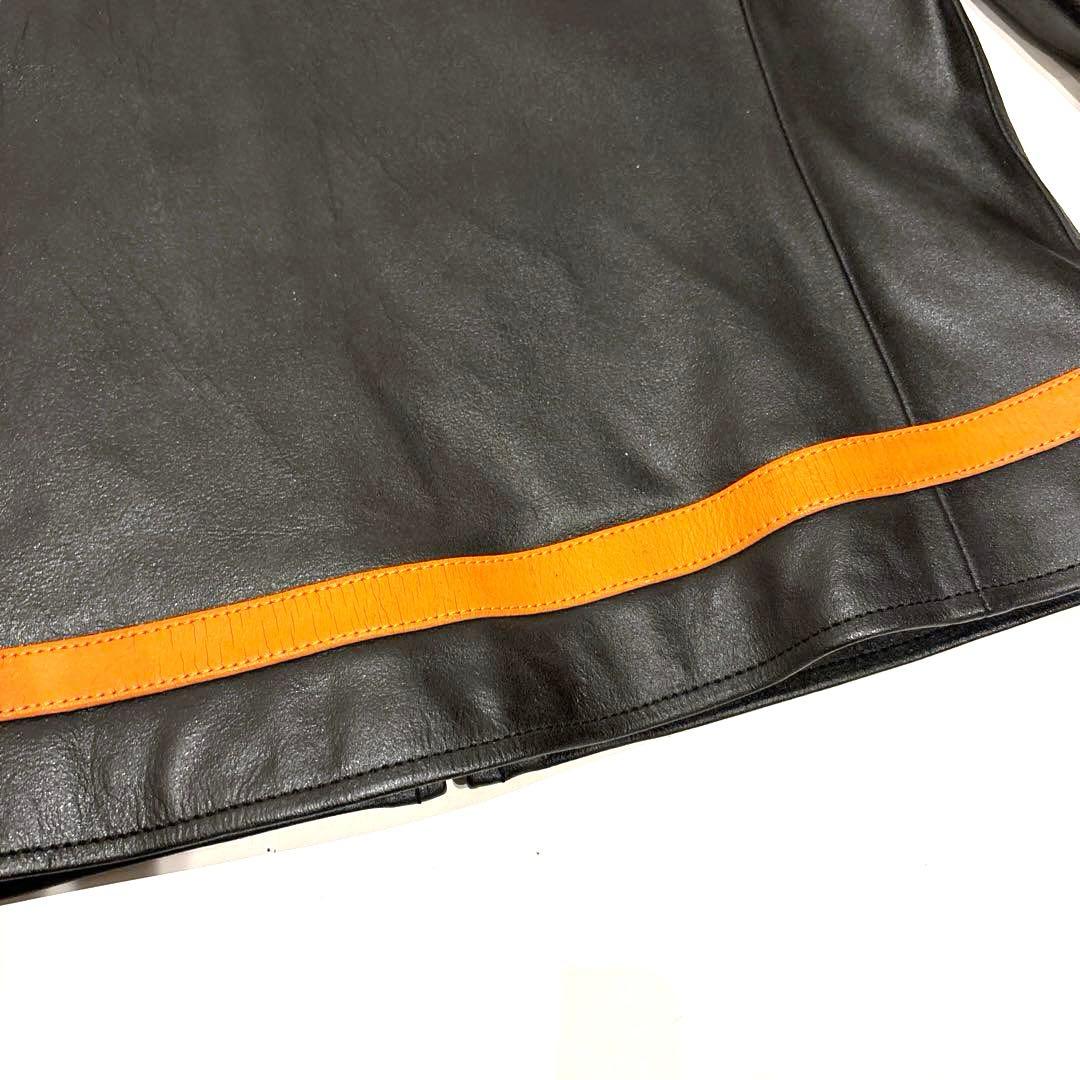 HARLEY DAVIDSON 本革 シングルライダースジャケット ツートン L