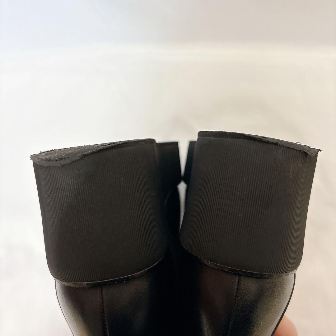 ランバン 厚底 ブラック レザー サイドゴアブーツ 24cm ロング