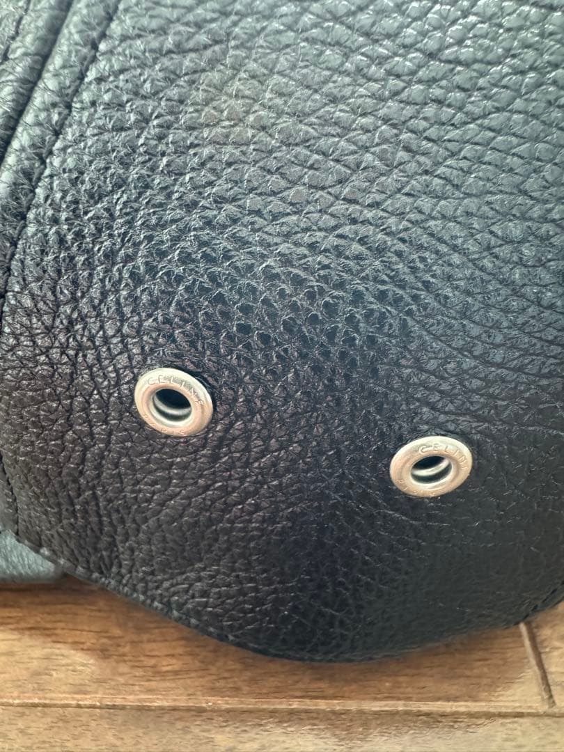 美品！CELINE トリオンフレザーベースボールキャップ L