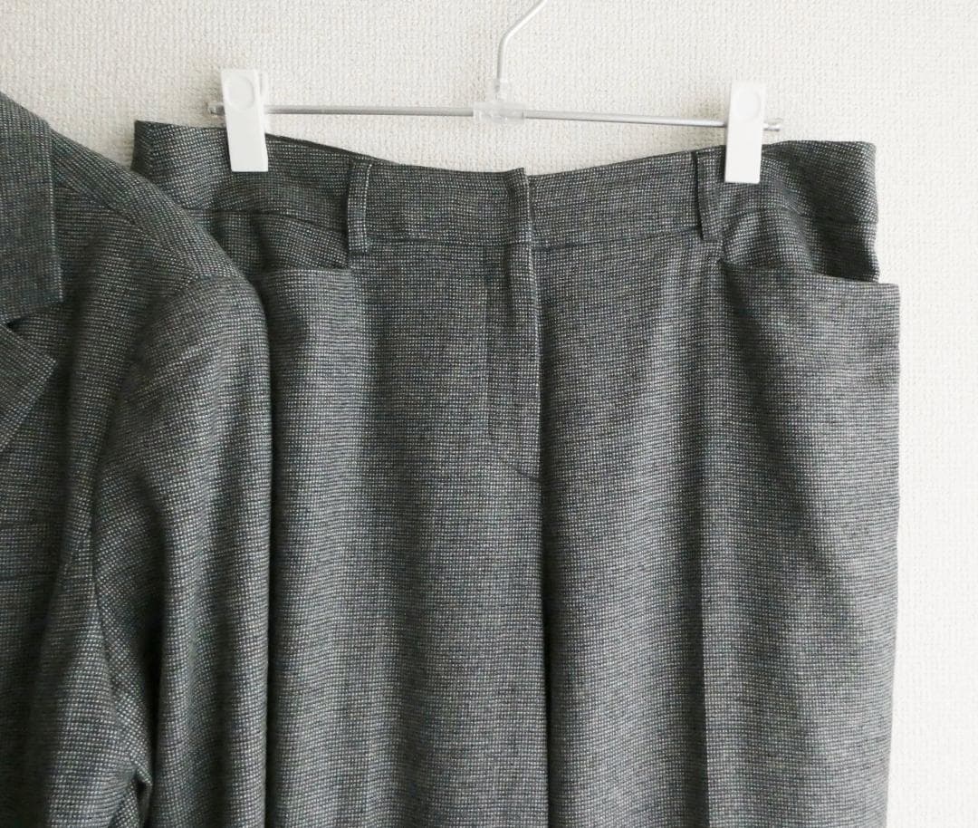 TRANS WORK　大きいサイズ カシミヤ混 パンツスーツ セットアップ