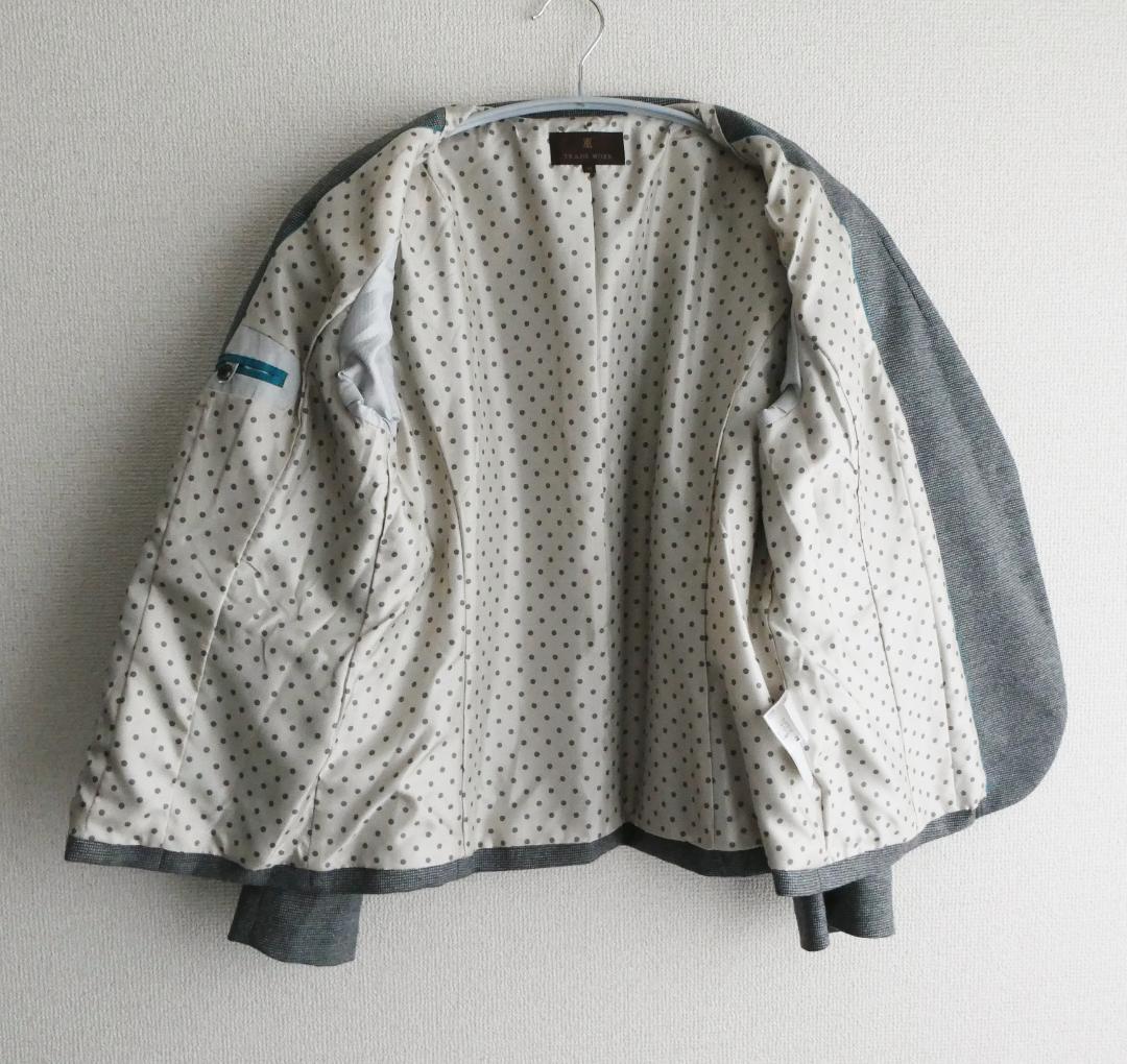 TRANS WORK　大きいサイズ カシミヤ混 パンツスーツ セットアップ