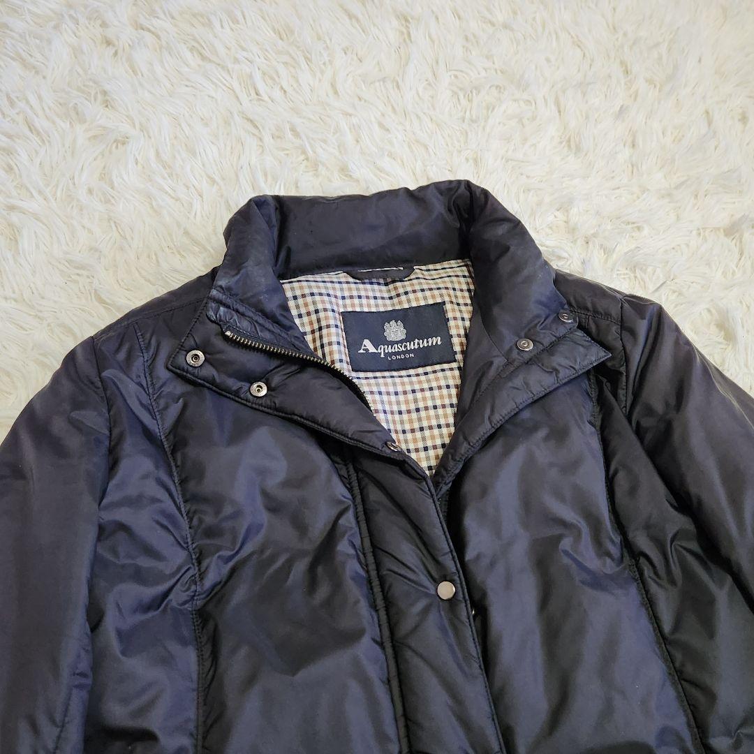 【訳あり美品】アクアスキュータム 黄金比 3WAY ダウンコート フード ファー