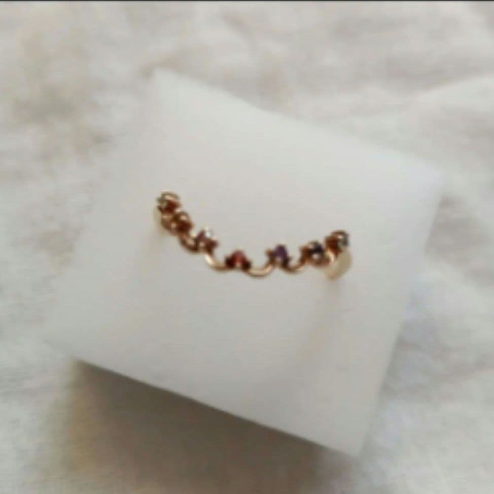 さ*ー様 K10YG　ete　フォーチュン　レインボー　クラウン　リング　9号