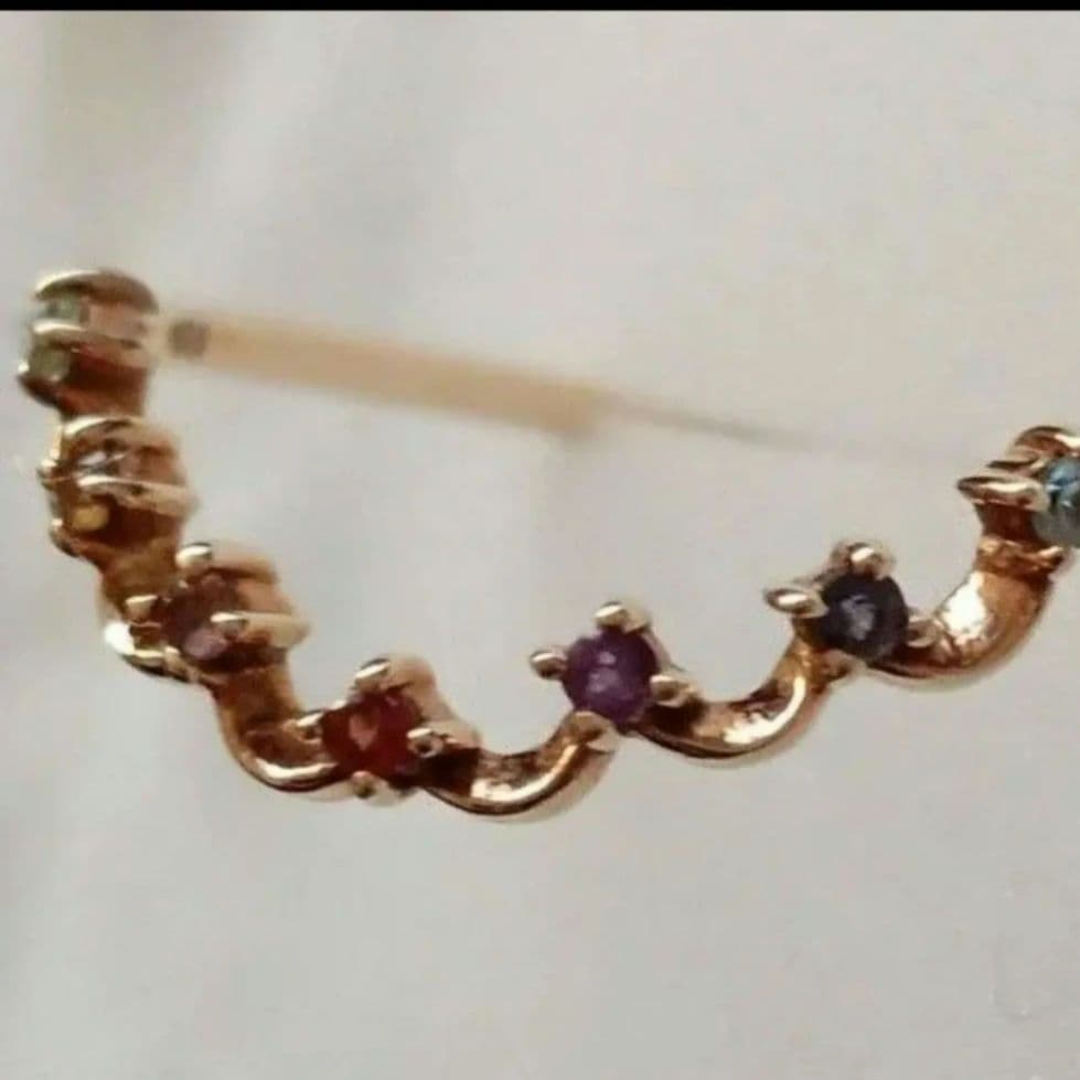 さ*ー様 K10YG　ete　フォーチュン　レインボー　クラウン　リング　9号