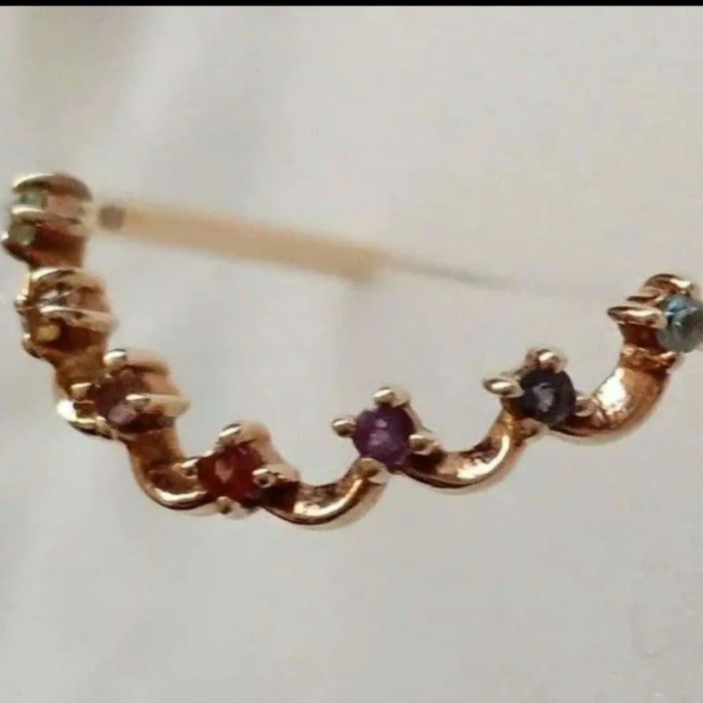 さ*ー様 K10YG　ete　フォーチュン　レインボー　クラウン　リング　9号