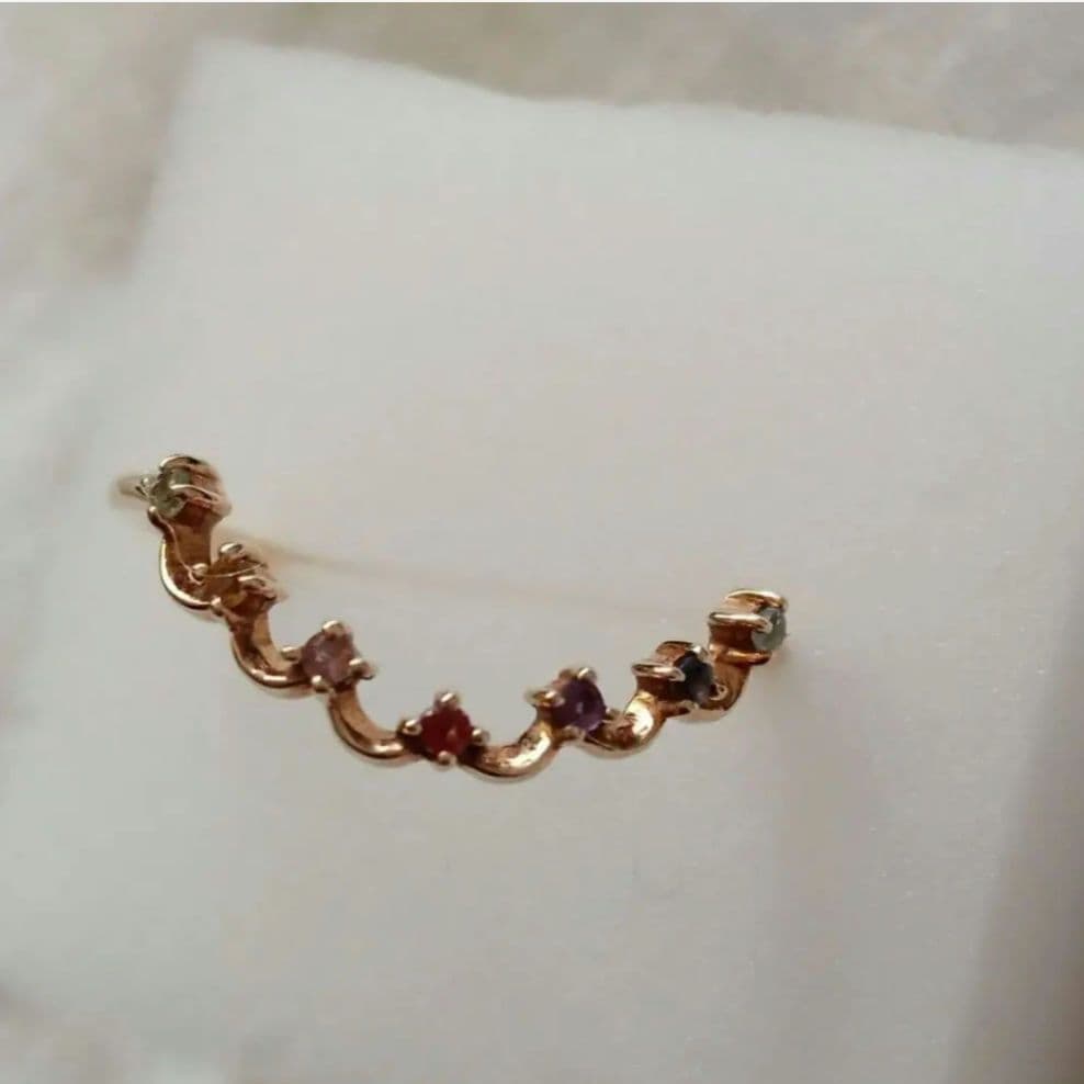 さ*ー様 K10YG　ete　フォーチュン　レインボー　クラウン　リング　9号