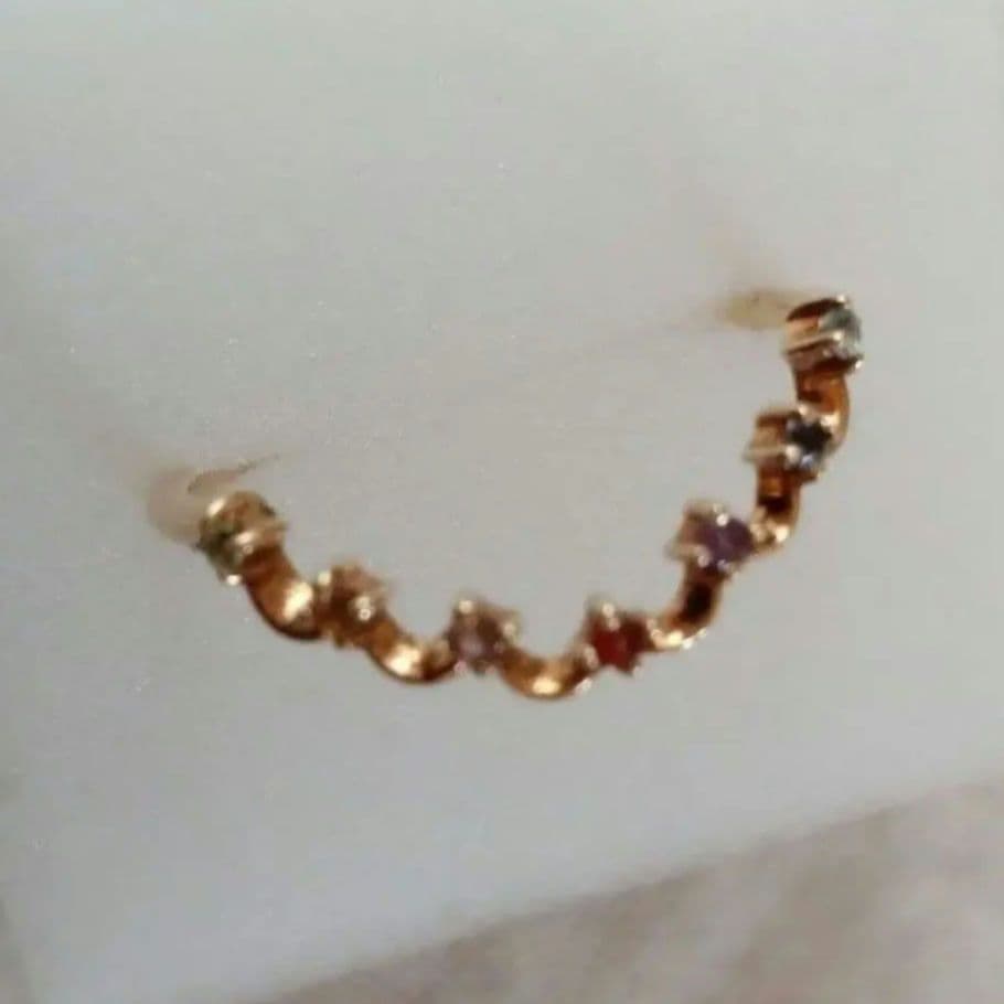 さ*ー様 K10YG　ete　フォーチュン　レインボー　クラウン　リング　9号