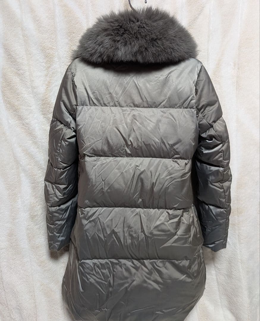 Theory luxe ダークグレー ロングダウンジャケットコート　38（M）