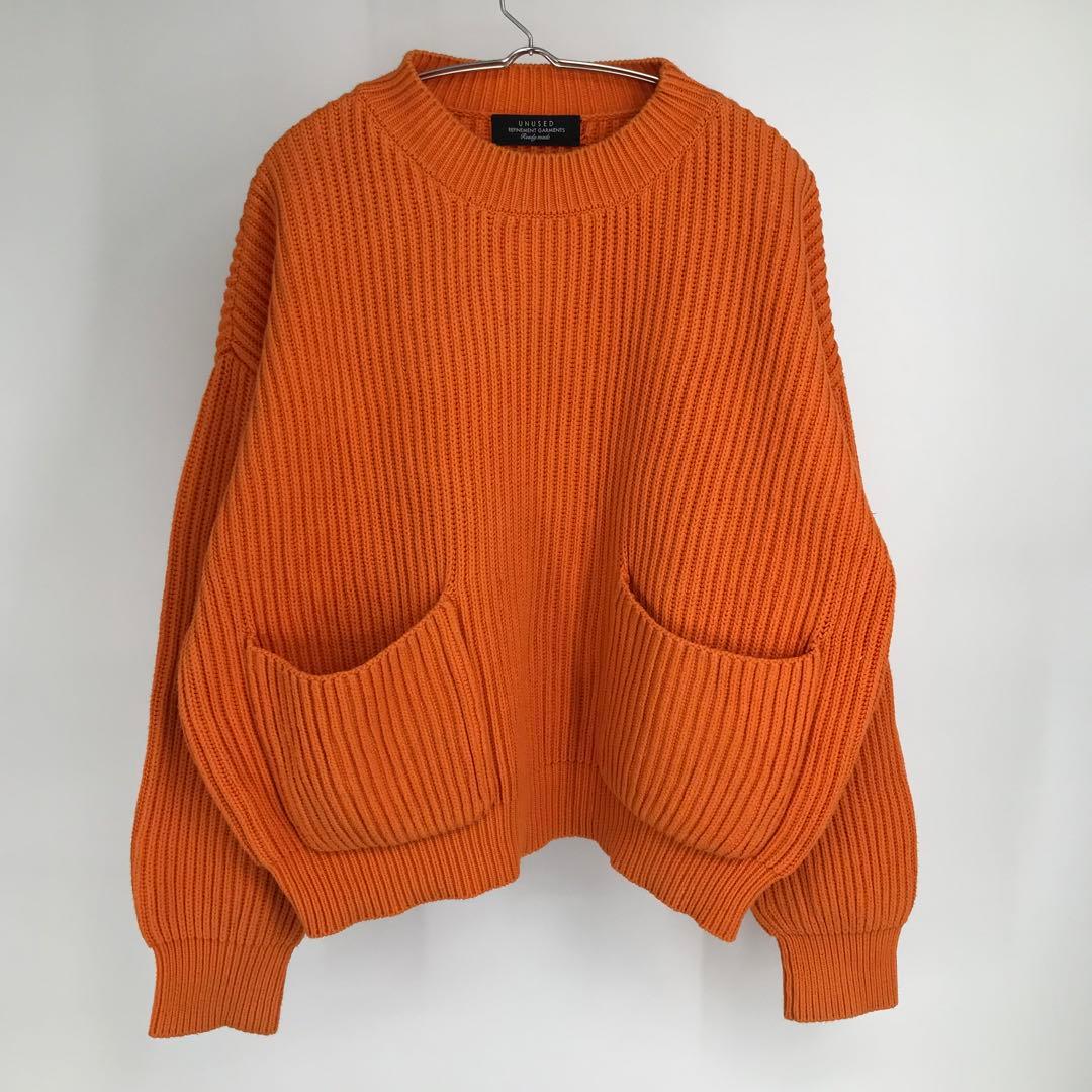 アンユーズド　セーター　2　オレンジ　カシミヤ