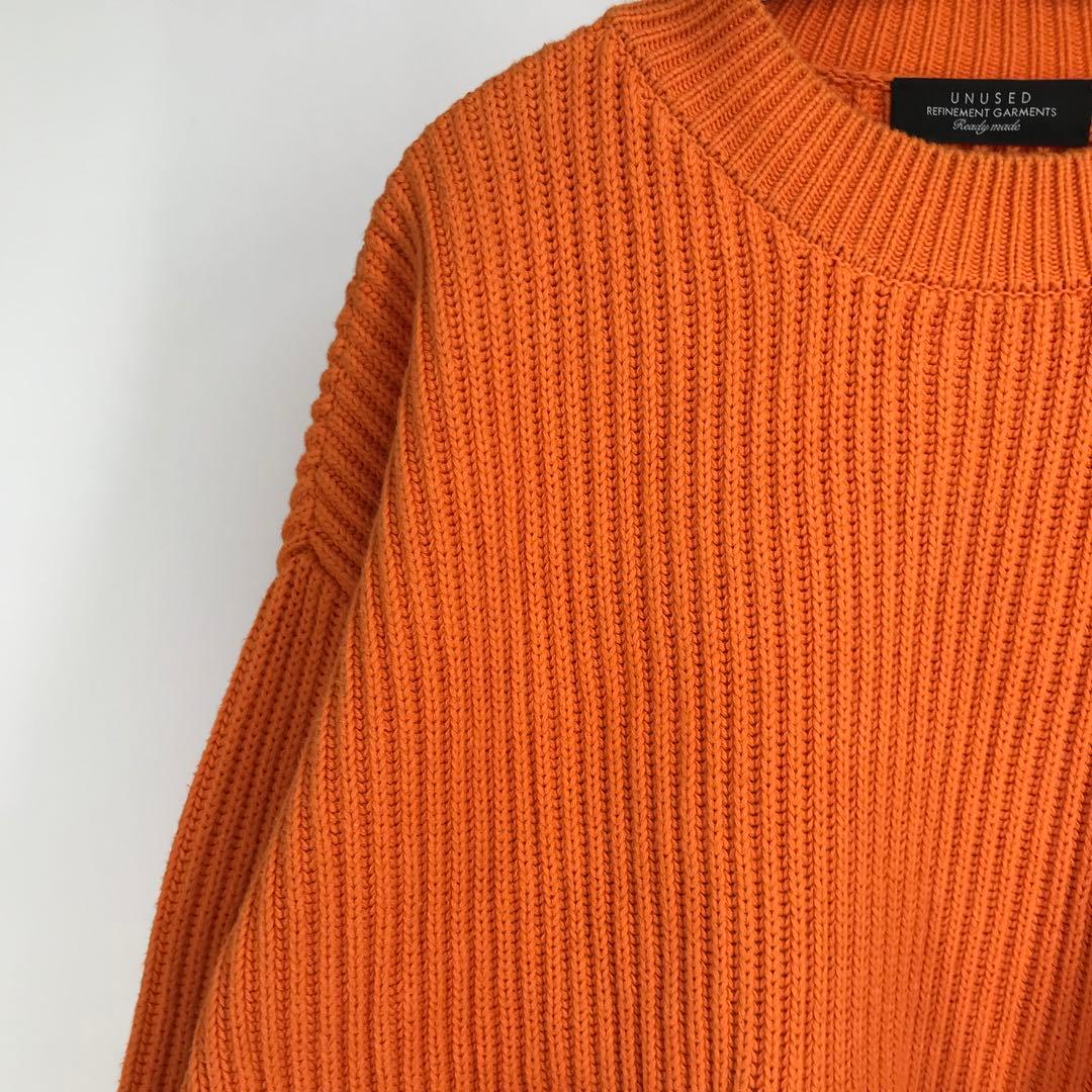 アンユーズド　セーター　2　オレンジ　カシミヤ
