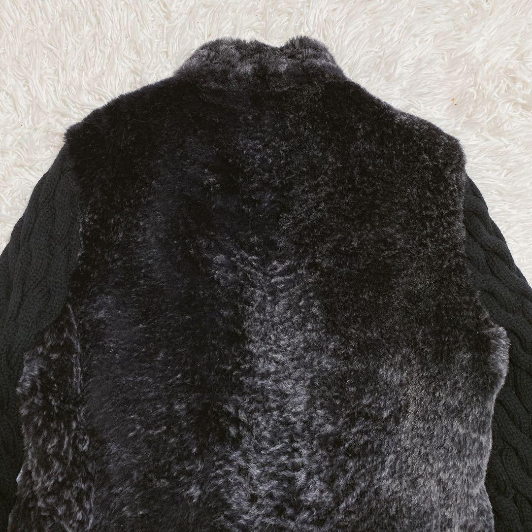 EPOCA UOMO シープファー×ニット ドッキング ブルゾン 50 XL