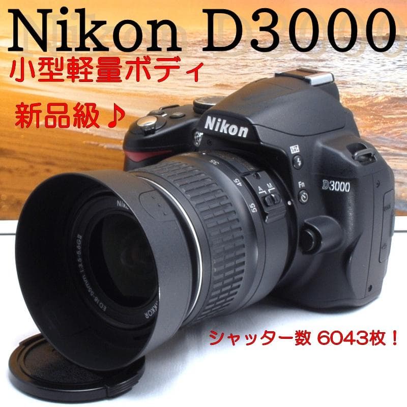 ★スマホ転送★安心の手ブレ補正★Nikon D3000★一眼レフデビューに最適★