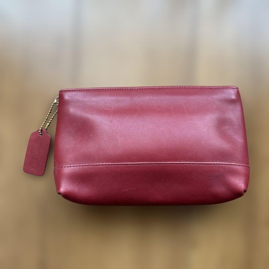 COACHオールドコーチ　赤色小物入れ