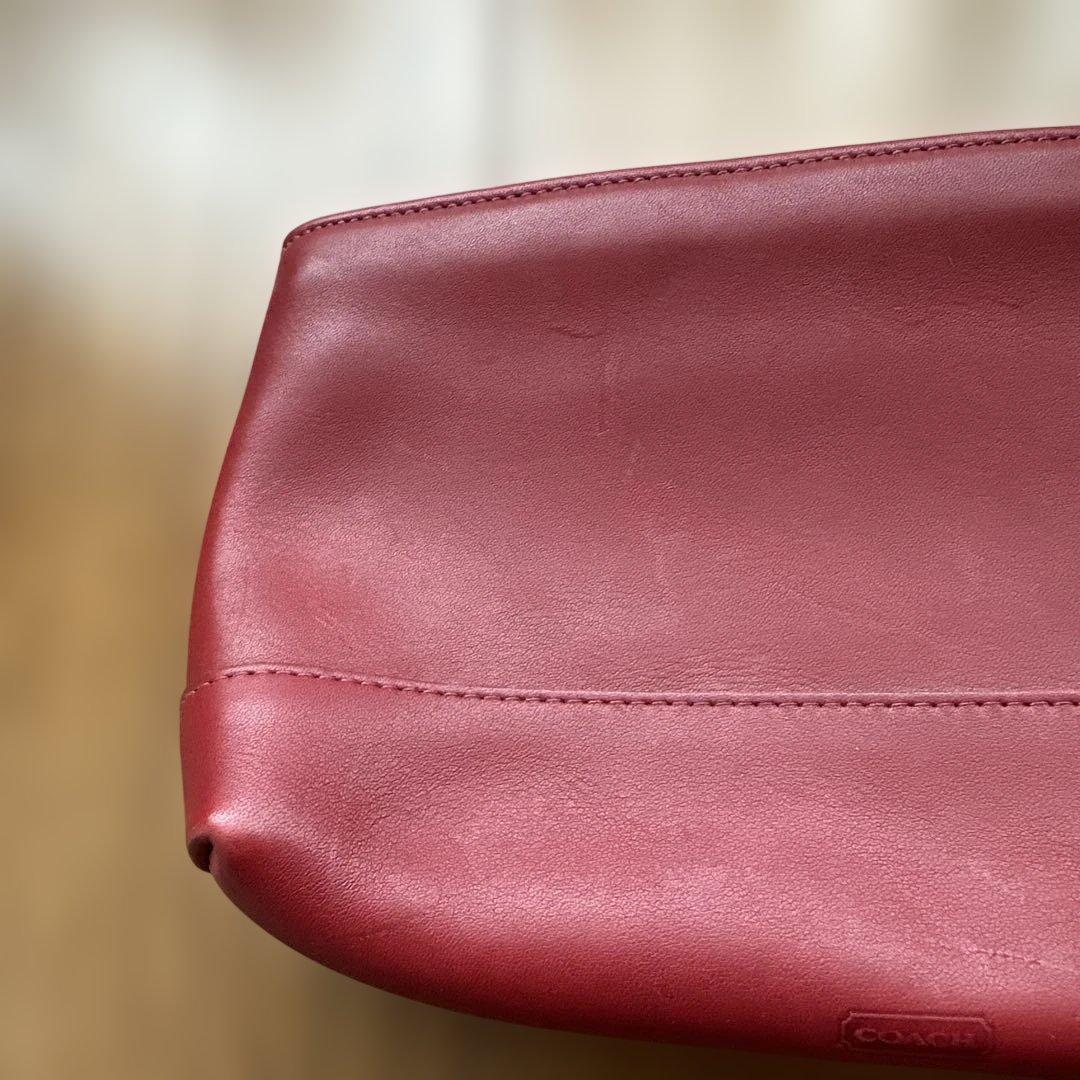 COACHオールドコーチ　赤色小物入れ