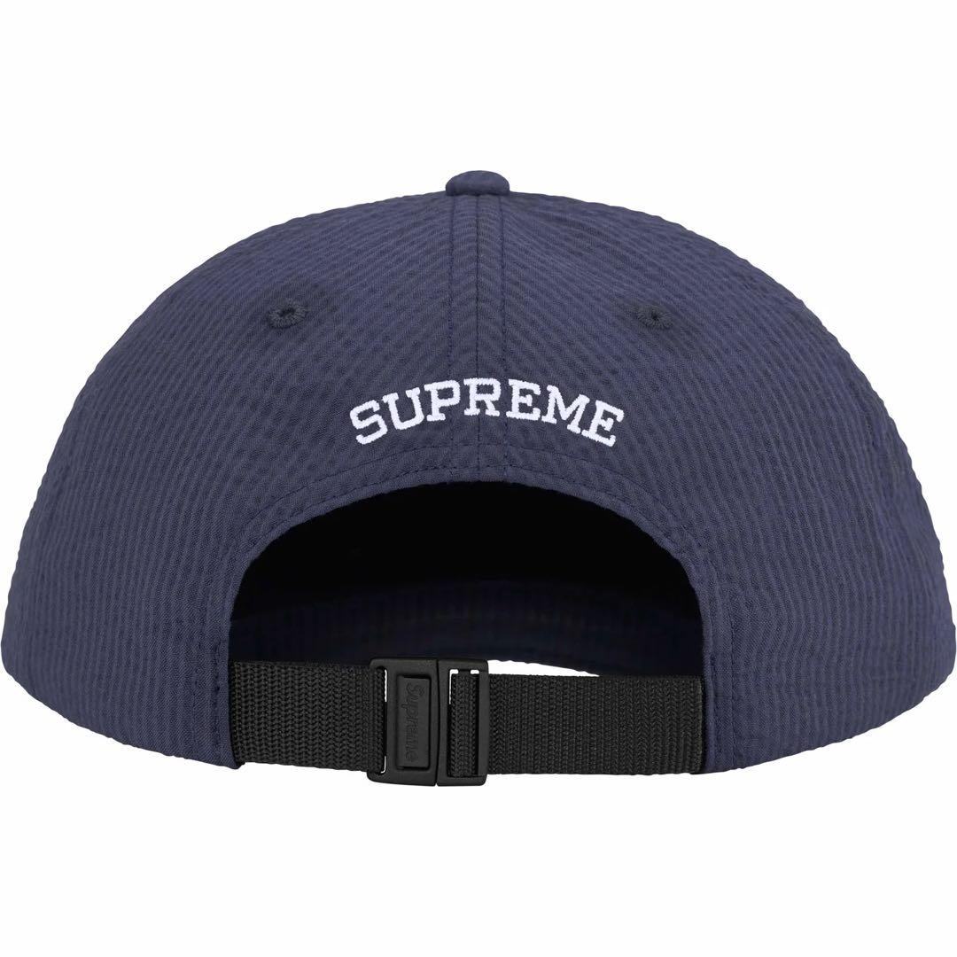 帽子 Supreme Seersucker S Logo 6-Panel Navy