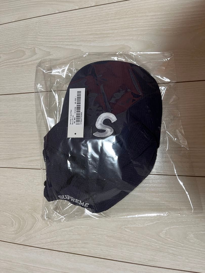 帽子 Supreme Seersucker S Logo 6-Panel Navy