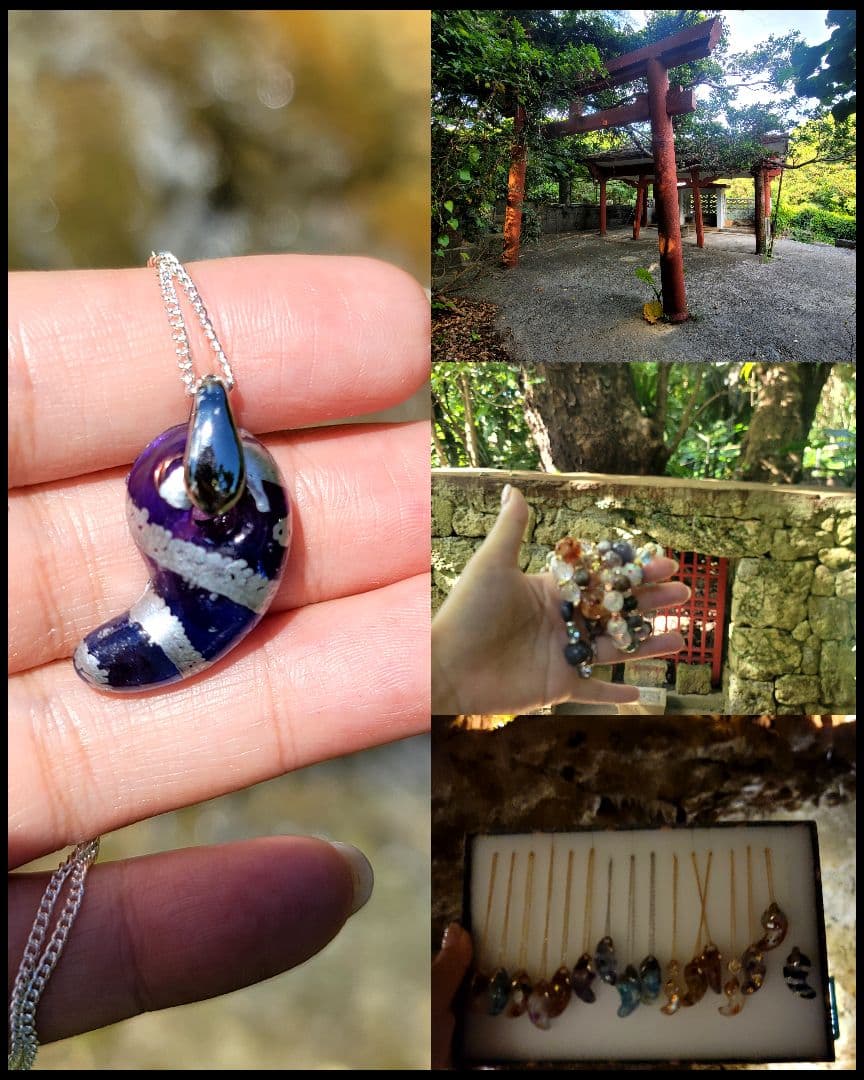 本日限定品★奥武島竜宮神の拝所龍神仕返し勾玉オルゴナイト