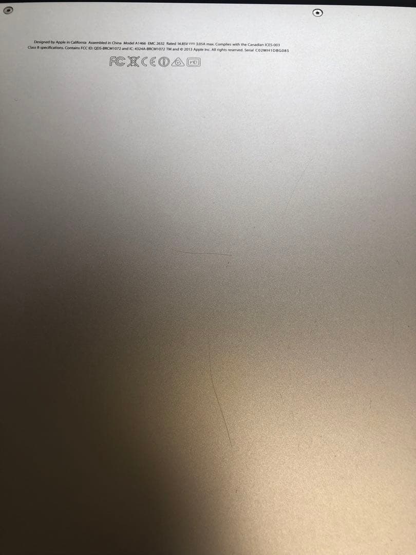 MacBook Air A1466 13インチ 動作OK 初期化済 付属品完備