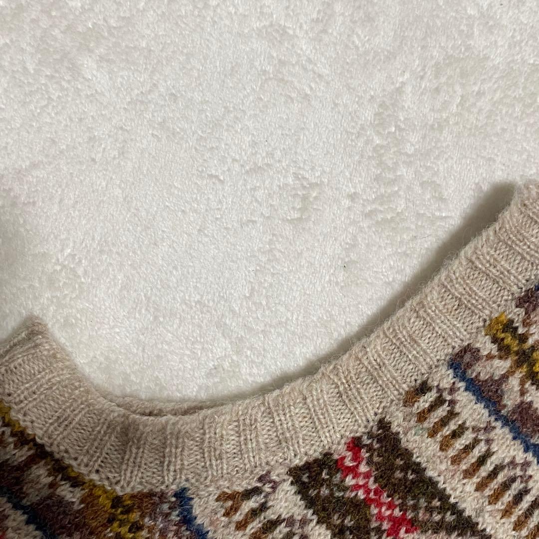 Jamieson's フェアアイル バーズアイ Vネック ベスト S