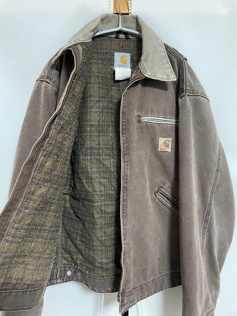 Carhartt デトロイトジャケット ブラウン vintage フェード