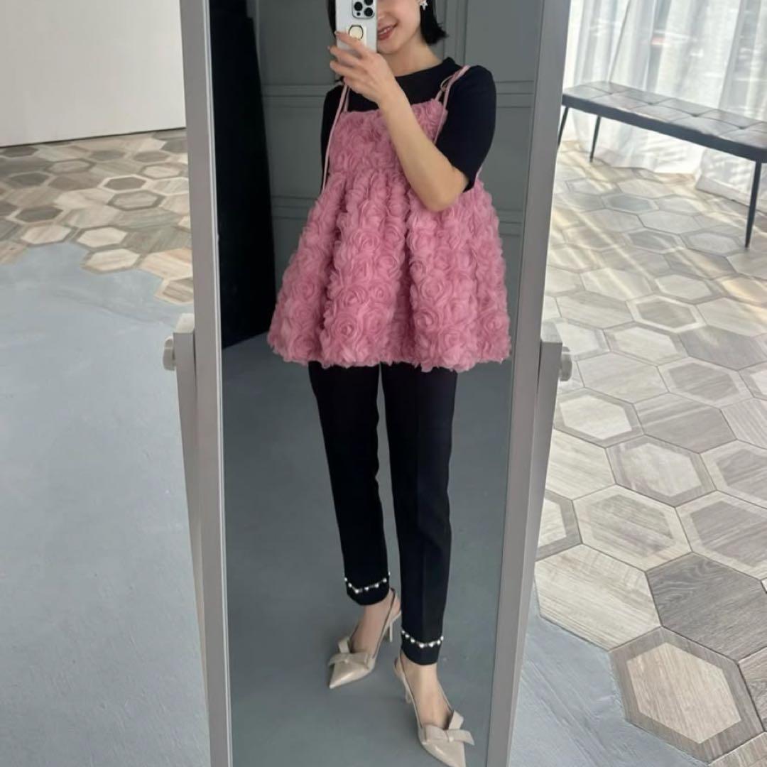 【美品】fitmoreローズモチーフキャミソールbibiy【最終値下げ】