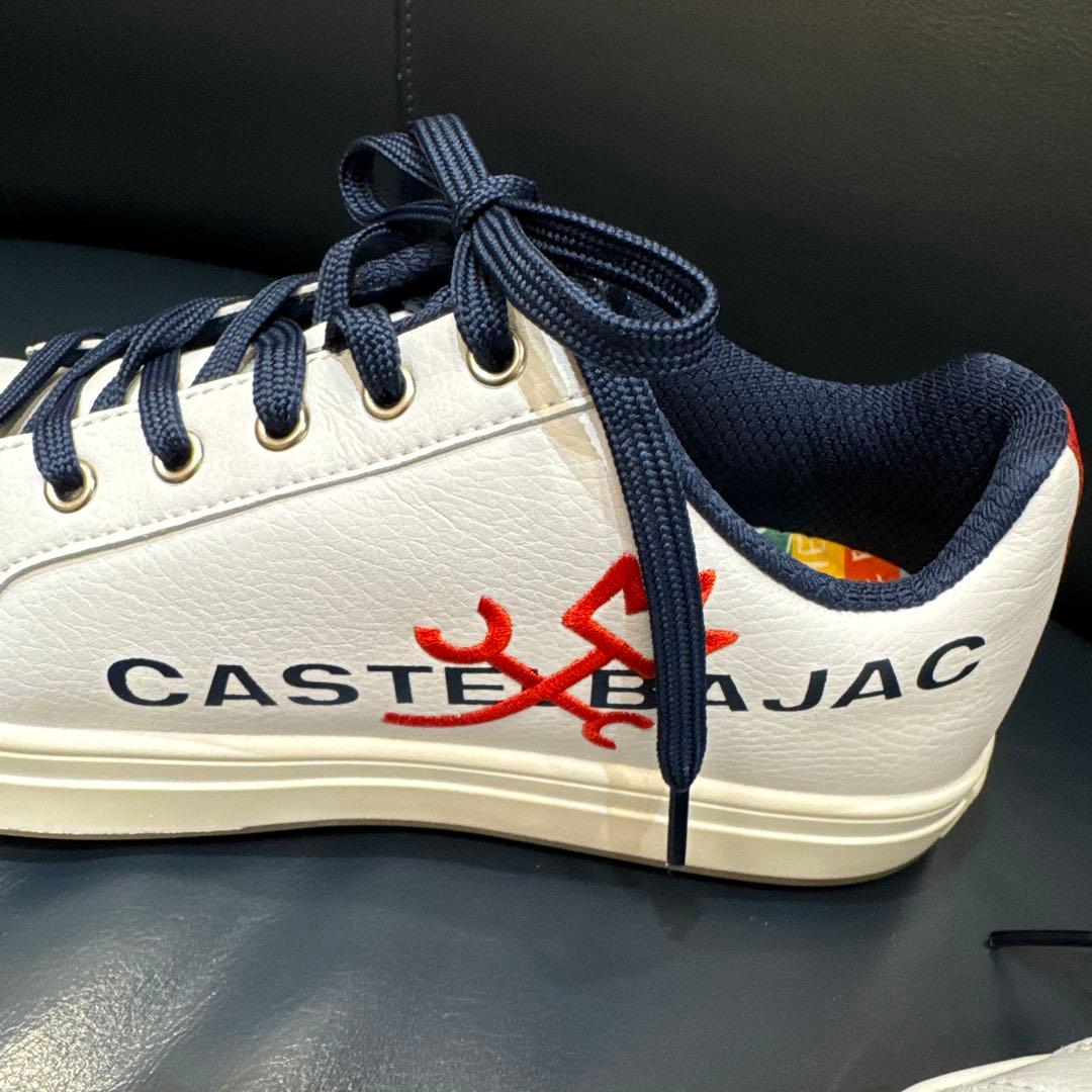 試着のみ。CASTELBAJAC ゴルフシューズ ホワイト24.0