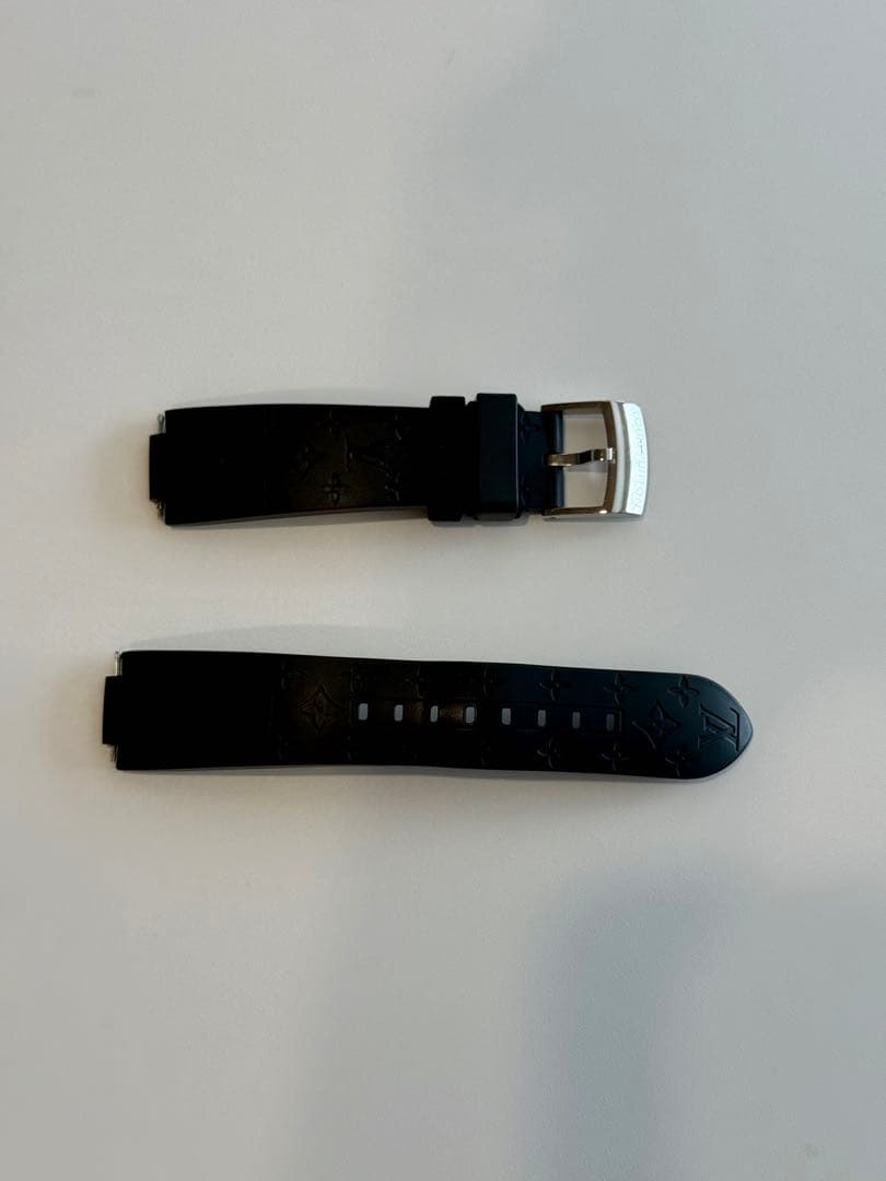 希少！ルイヴィトンウォッチ　タンブールラバーベルトブラック　L/L