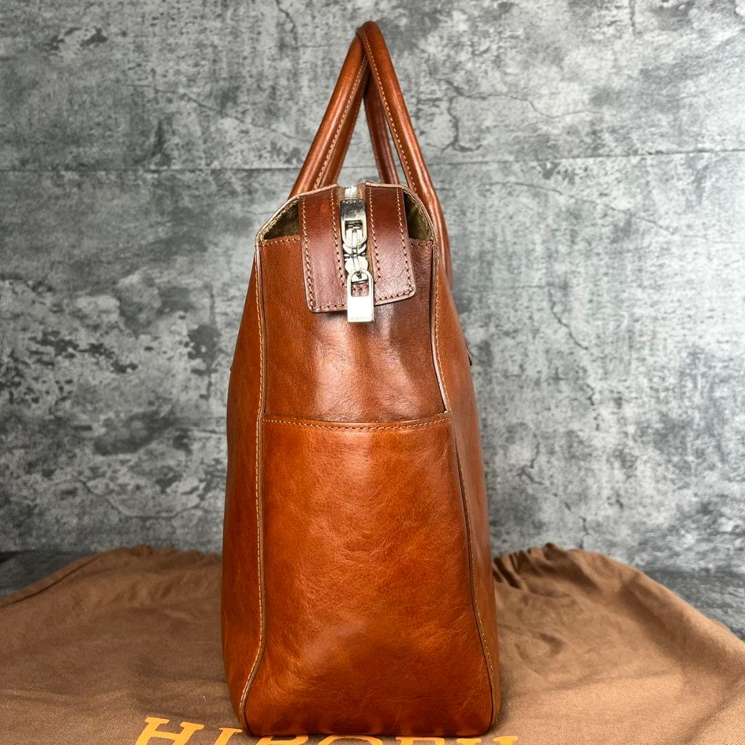 HIROFU ヒロフ カーフレザー バッグ キャラメルブラウン A4対応