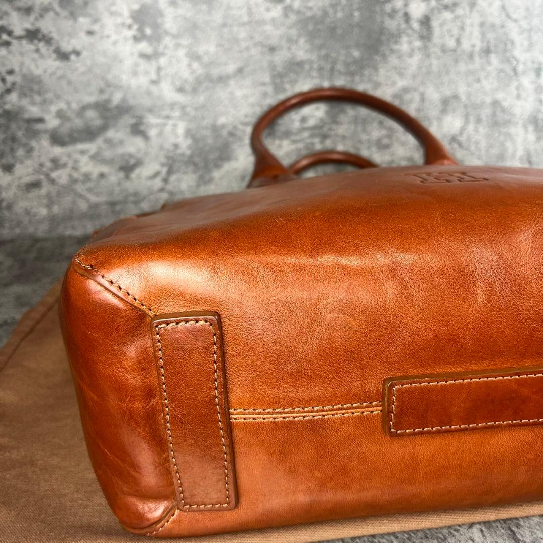 HIROFU ヒロフ カーフレザー バッグ キャラメルブラウン A4対応