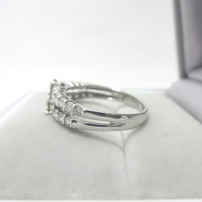 【さち様】1.00ct　ダイヤモンド　ダブルハーフエタニティ　リング　プラチナ
