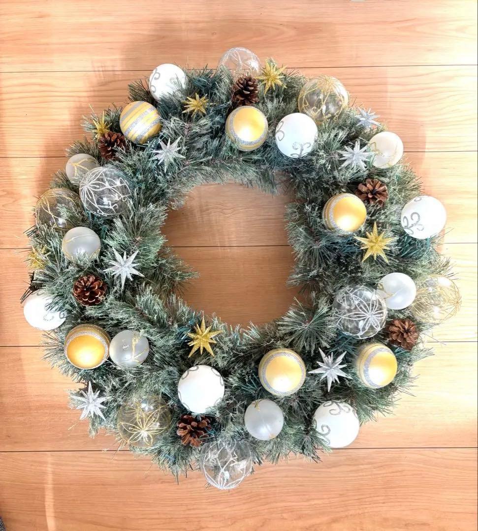 美品⭐︎クリスマスリース60cm ⭐︎大きめ