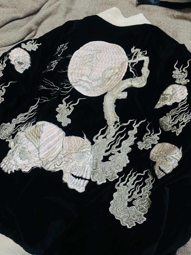 Back Street Crawler 日本　限定　スカジャン スカル　別珍