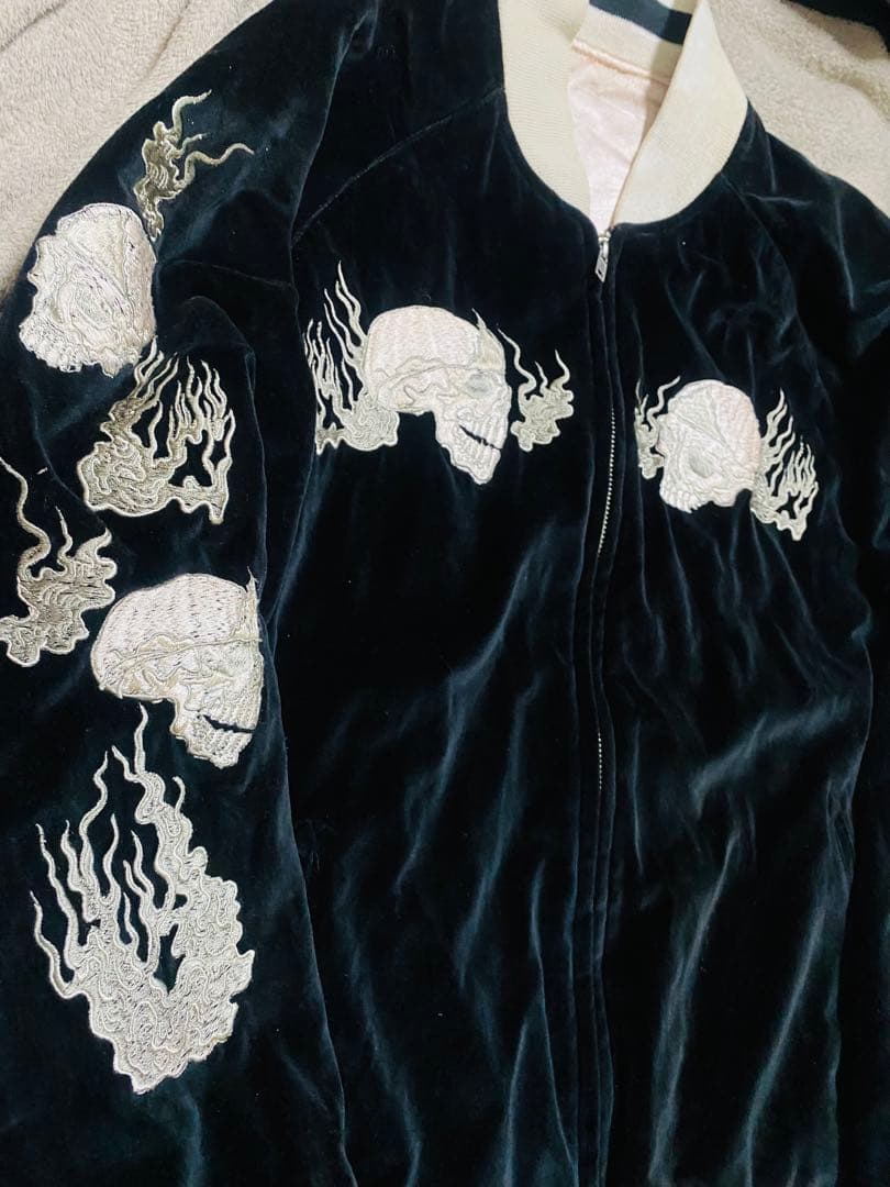 Back Street Crawler 日本　限定　スカジャン スカル　別珍