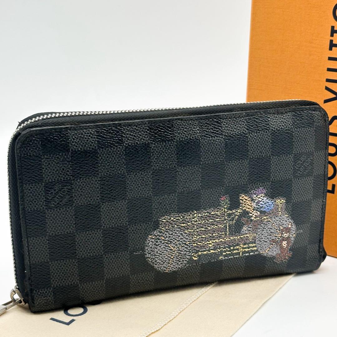 限定品 ルイヴィトン ジッピーオーガナイザー ダミエ イリュストレ ラウンド