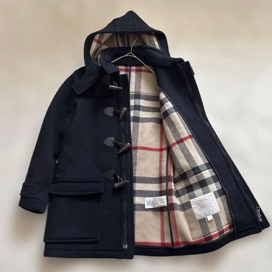 極美品✨近年タグ✨バーバリー ダッフルコート メガチェック ネイビー 152