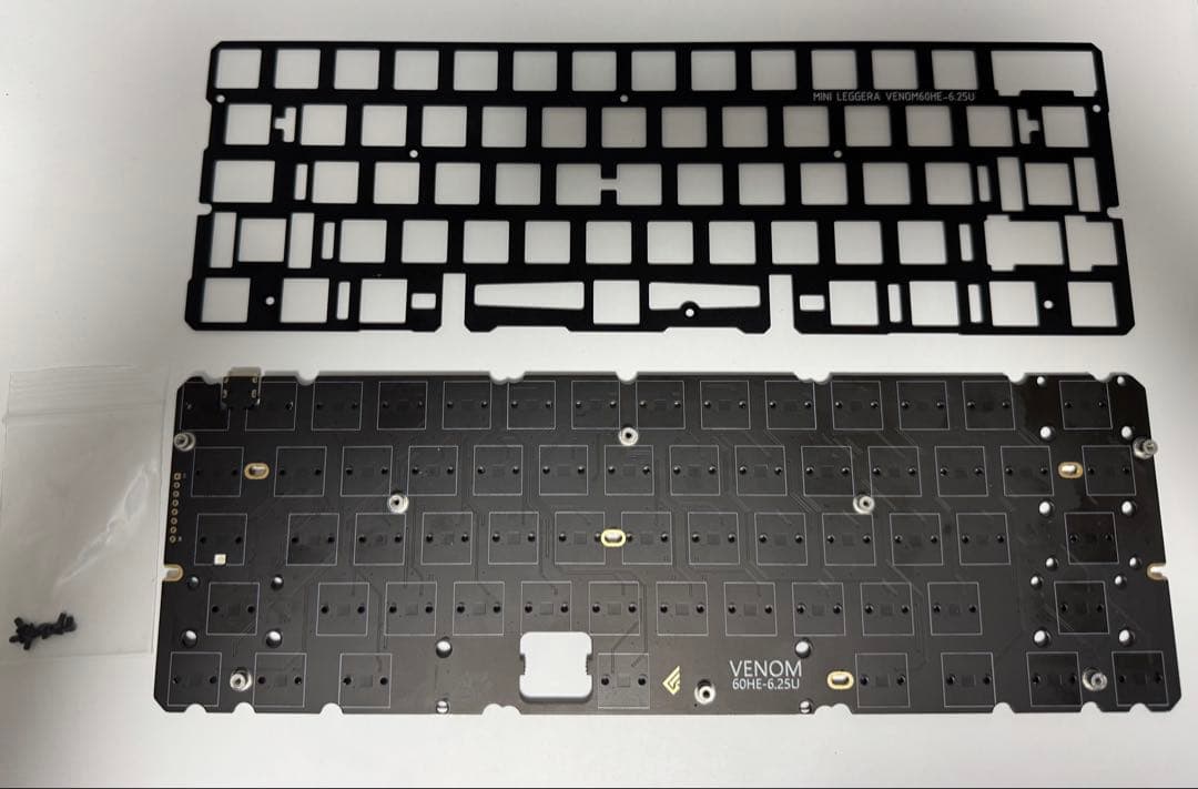 VENOM60HE 6.25U アルミプレート付き