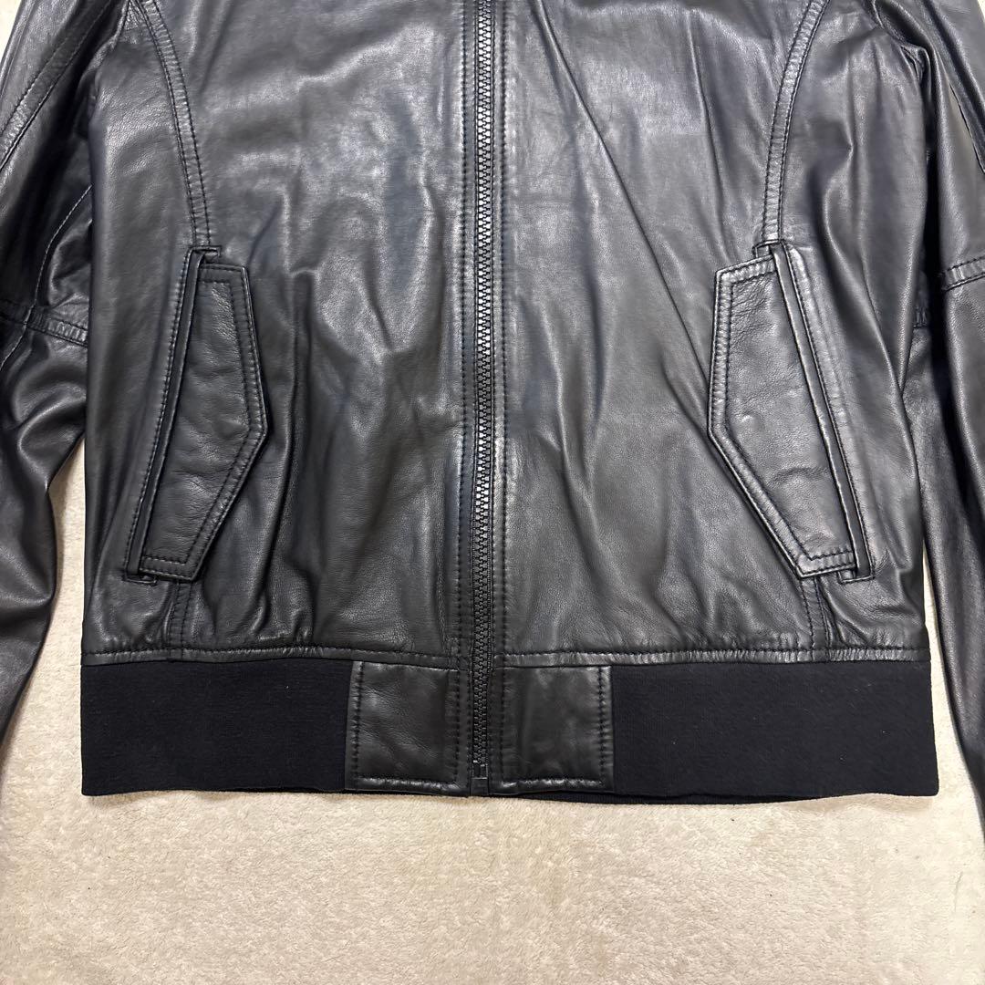 美品⭐️DOLCE&GABBANA ラムレザージャケット リブ 2XLサイズ相当