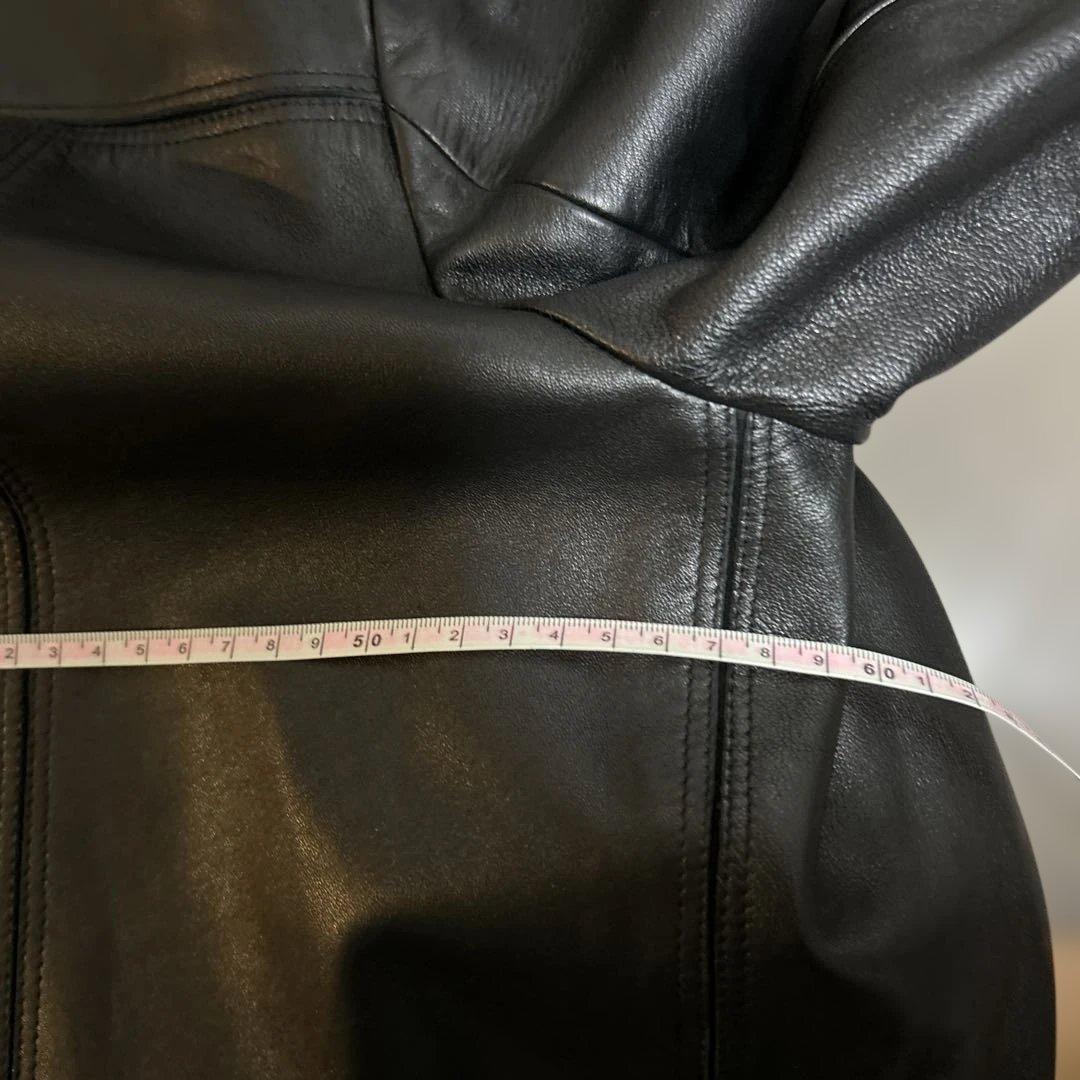 オンワード樫山　john varvatos レザージャケット　黒　ブルゾン　50