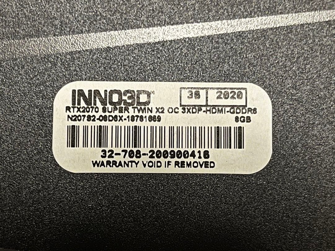 グラフィックボード・グラボ・ビデオカード INNO3D GeForce RTX2070 SUPER