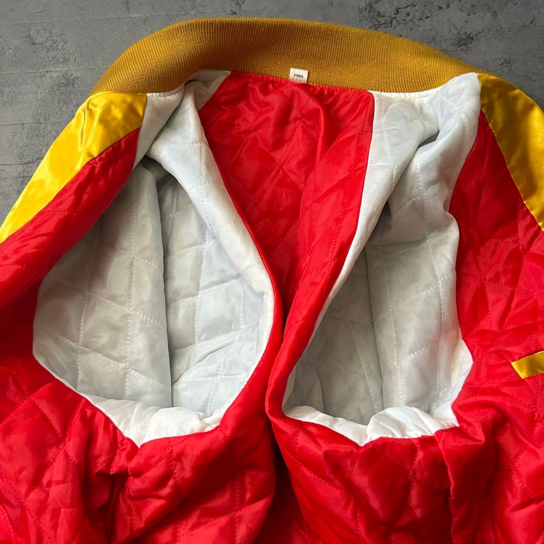 【希少】日本製 90's vintage スカジャン 刺繍 鷹 横須賀ジャンパー