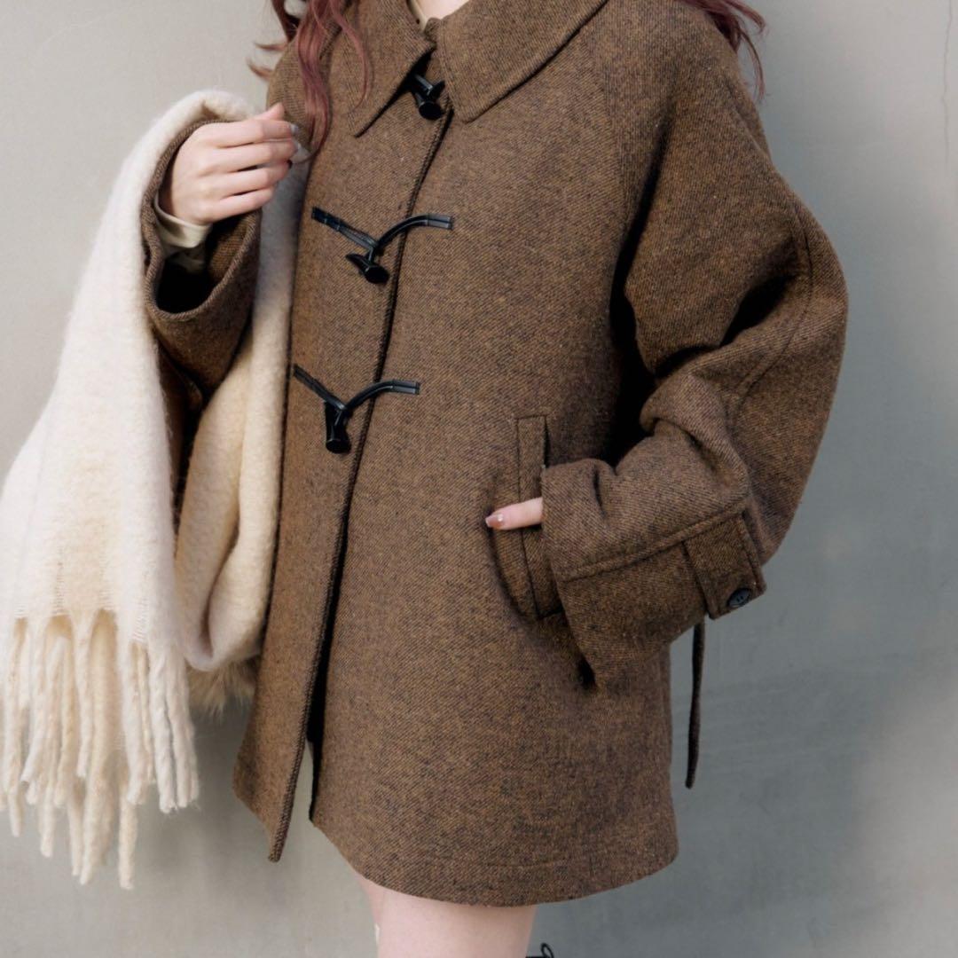 Kastane ダッフルフレアコート FREE ブラウン