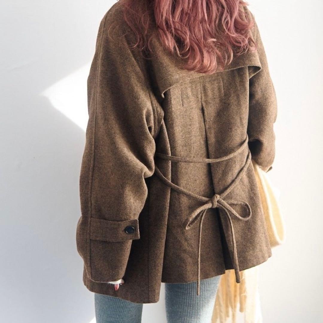 Kastane ダッフルフレアコート FREE ブラウン