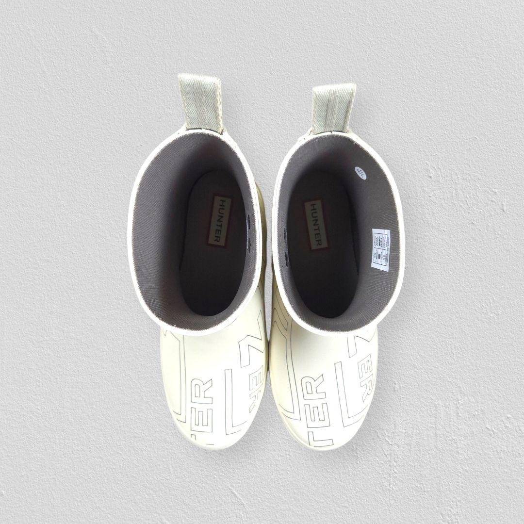 靴 HUNTER Logo Print Short Rain Boots 23cm
