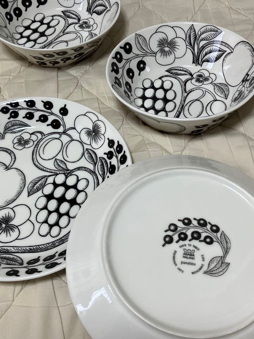 アラビア　ブラックパラティッシ 4点セット