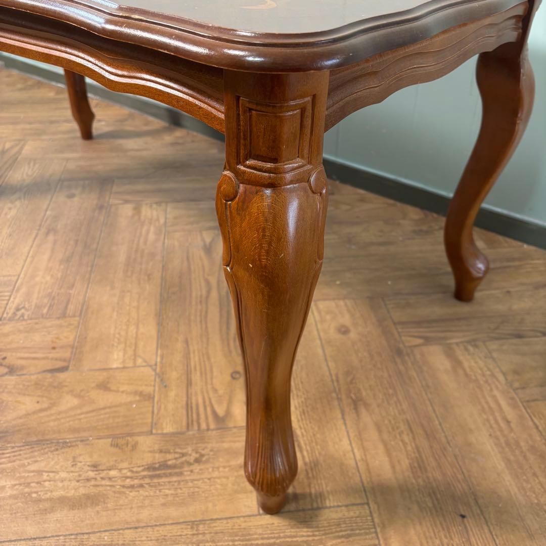 希少品　イタリア ヴェローナ　クラシック 猫脚 リビングテーブル 象嵌細工