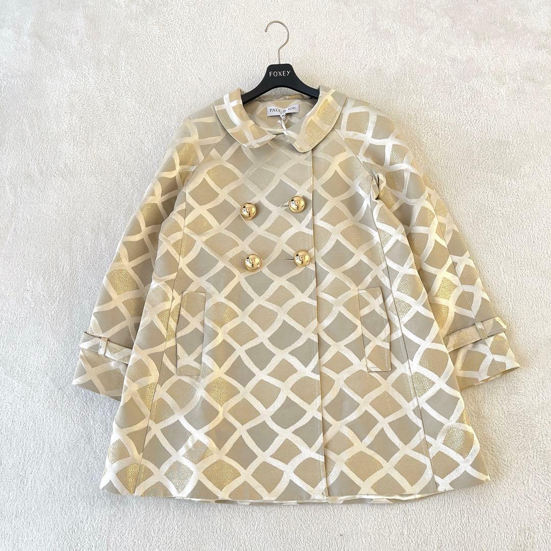 新品タグ付★Paul&JOE★ディテール パターンダブルブレストコート 38